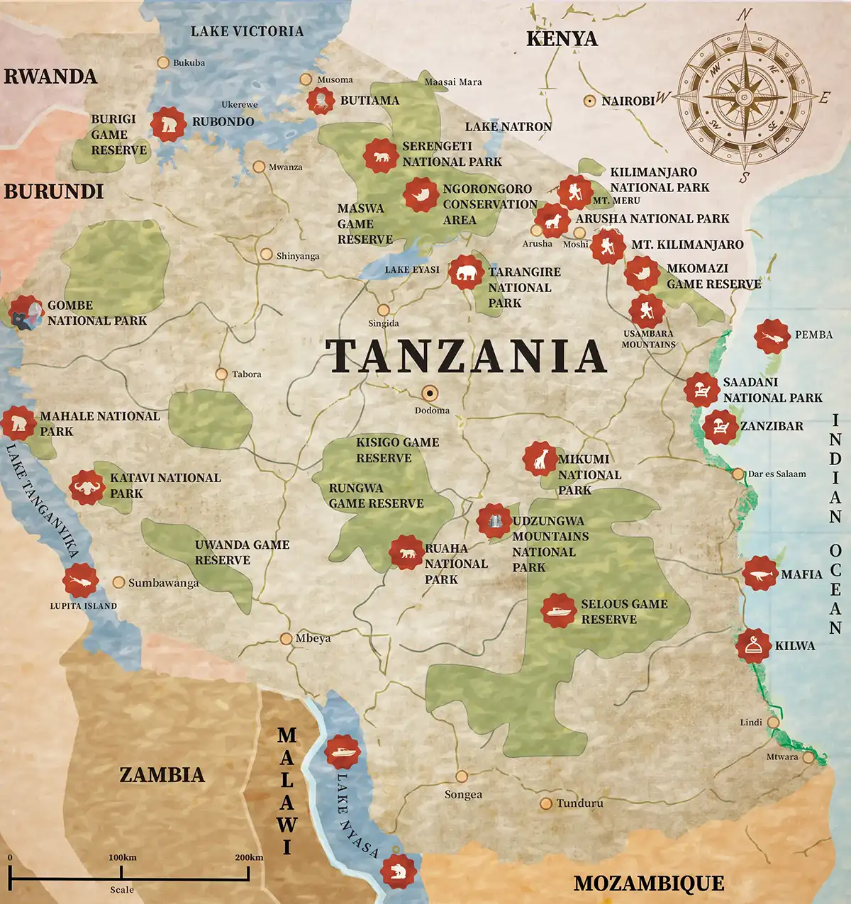 Tanzania map